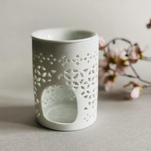Load image into Gallery viewer, White Ceramic Wax Warmer - Clevedon Candle Co.