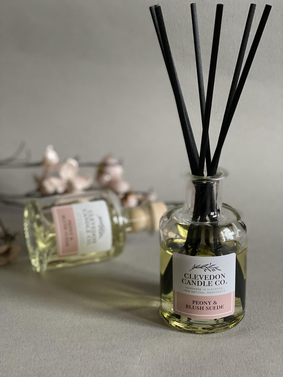 Peony Blush Suede Luxury Reed Diffuser – Clevedon Candle