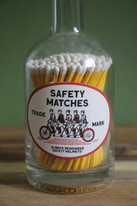 Yellow Tandem - Bottle of Extra-Long Safety Matches