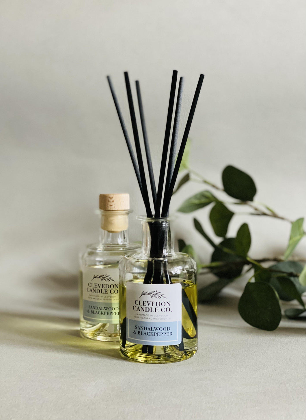 Sandalwood & Black Pepper Luxury Reed Diffuser - Clevedon Candle Co.