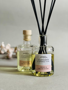 Peony & Blush Suede Luxury Reed Diffuser - Clevedon Candle Co.